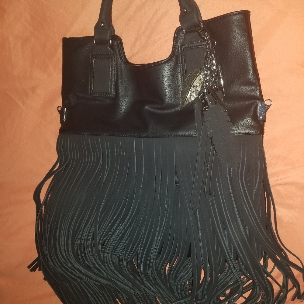 Aldo leather fringe bag